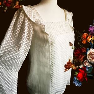 NWT BANANA REPUBLIC ruffle blouse (Petite Small)